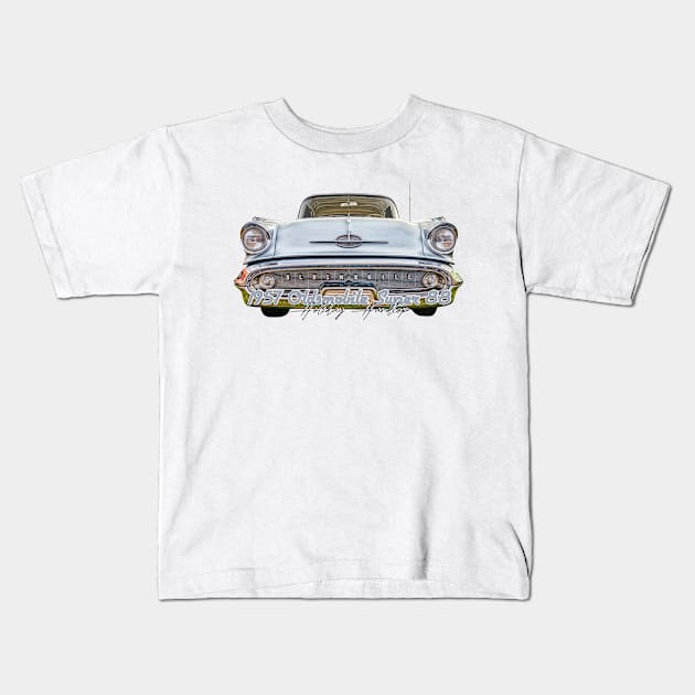 1957 Oldsmobile Super 88 Holiday Hardtop Kids T-Shirt by Gestalt Imagery